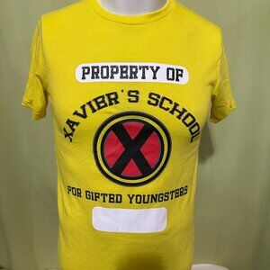 X Men Xavier's School Marvel Lootwear 2019 Men's Yellow T Shirt Small Lootcrate
